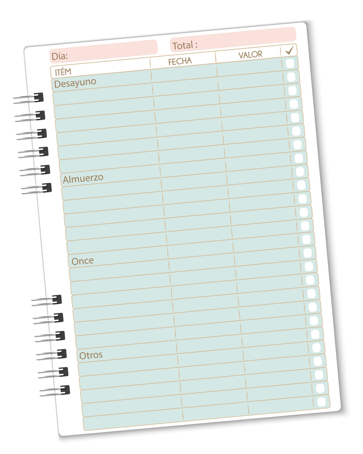 Planner Las cuentas de la casa