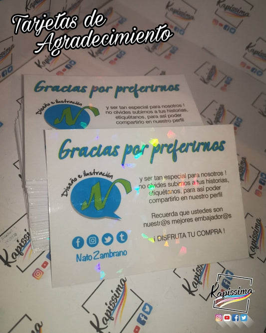 Tarjetas de Agredecimiento