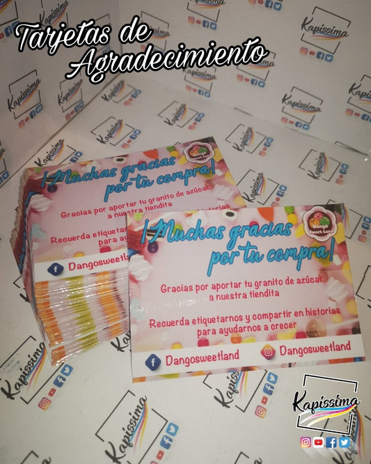 Tarjetas de Agredecimiento