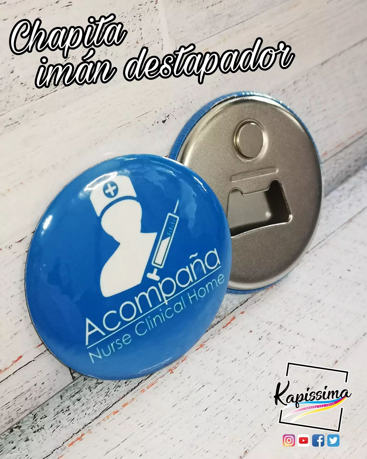 Chapitas destapador imán